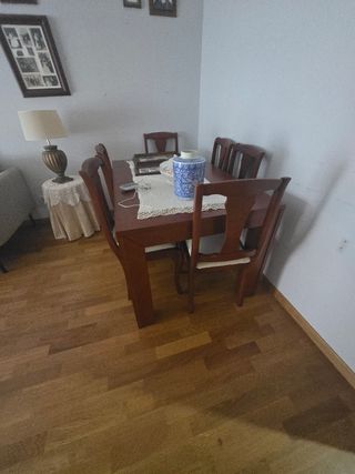 Mesa comedor 6 sillas madera