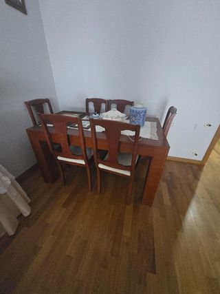Mesa comedor 6 sillas madera