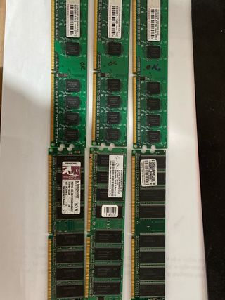 Lote 6 memorias RAM de 512mb