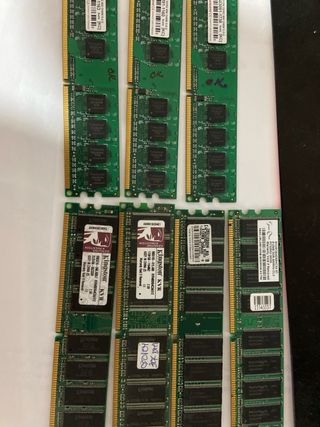 Lote 6 memorias RAM de 512mb