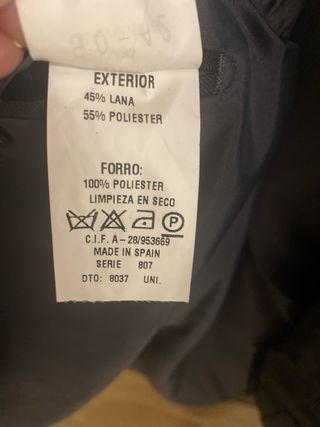Traje caballero negro