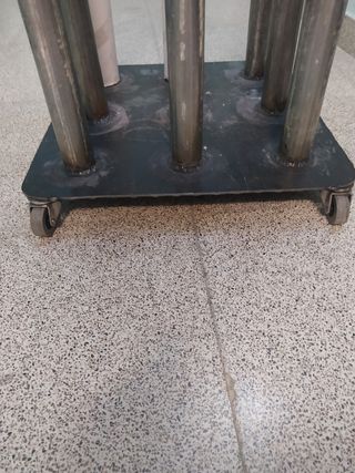 Soporte tubos metalico - 9 tubos