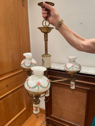 Lámpara antigua 3 luces - dorada