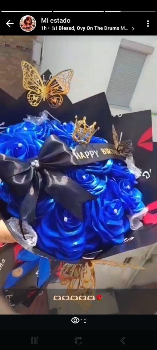 Ramo rosas azules eternas