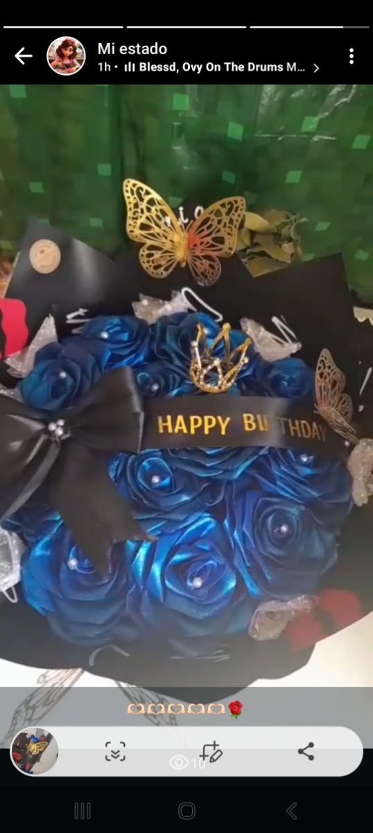 Ramo rosas azules eternas