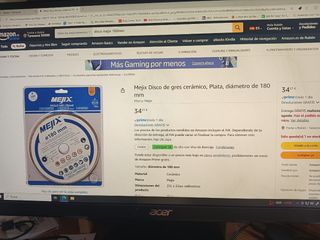 5 Discos  cerámicos Mejix 180mm.