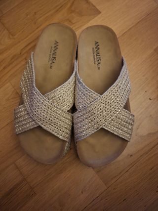 Sandalias doradas Annalisa 
