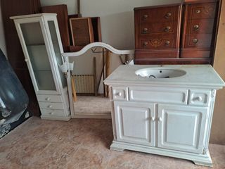 Muebles baño blanco - Madera