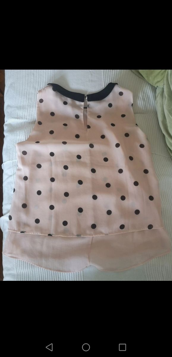 Blusa lunares rosa y negra