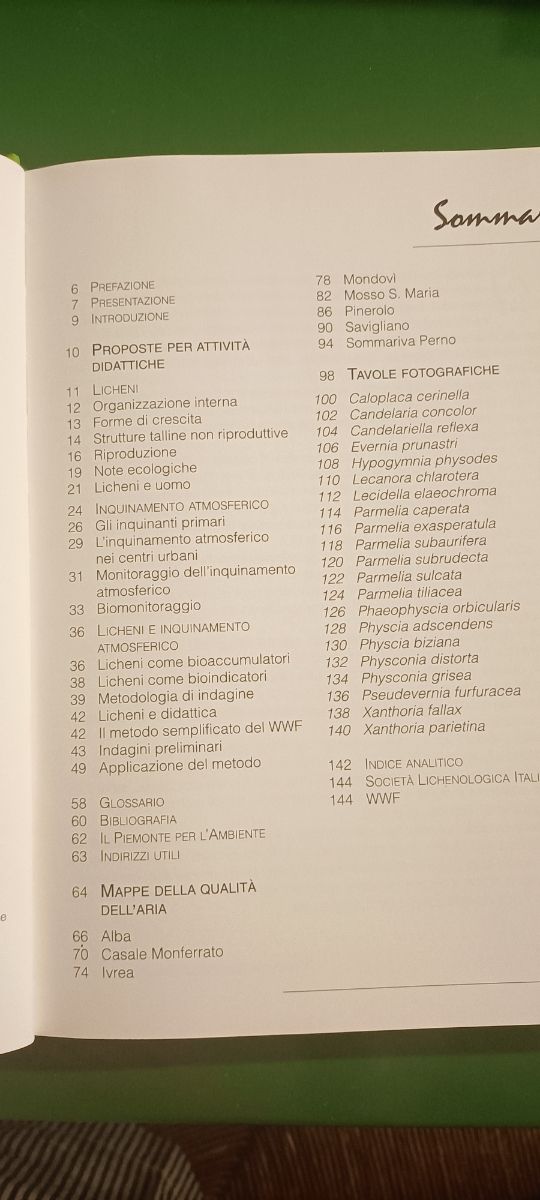 Libro: Licheni & Inquinamento Atmosferico (1997)