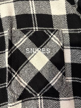 Camisa cuadros snipes blanco-negro