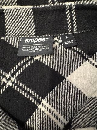 Camisa cuadros snipes blanco-negro