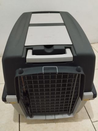 Transportín para mascotas - Gris y negro