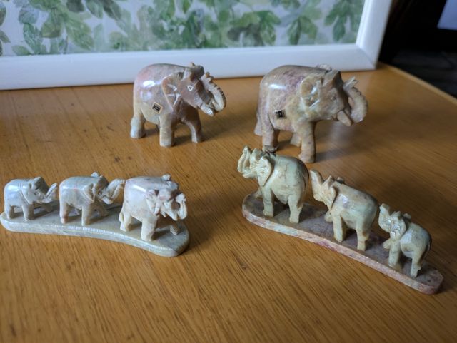 Elefantes de Mármol - 5 Piezas