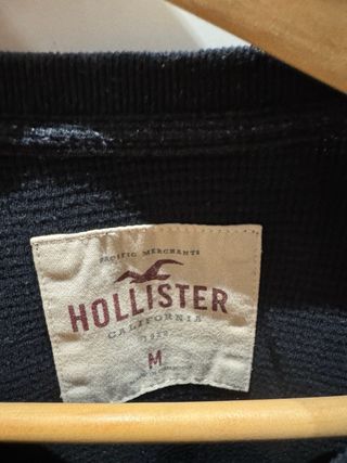 Camisa Hollister azul  manga larga talla M