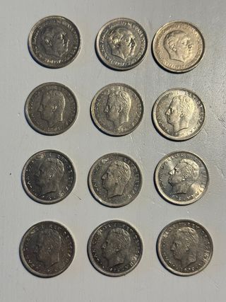 12 Monedas 5 Pesetas España
