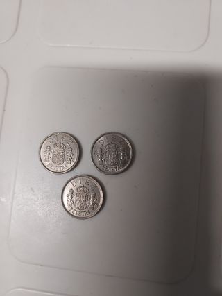 3 Monedas 10 Pesetas España
