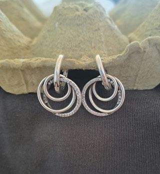 Pendientes Plata - Aro triple