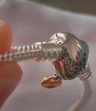 Pulsera Pandora Corazón . Plata/Oro