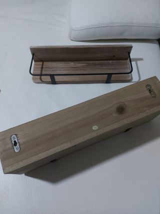 Pack 2 Estantes Madera Gris Rústico