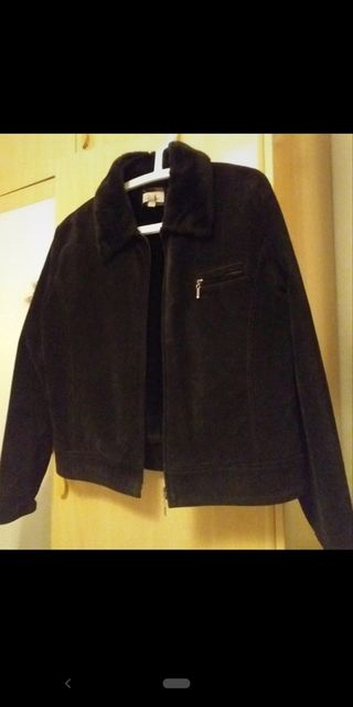 Chaqueta ante Mango negra
