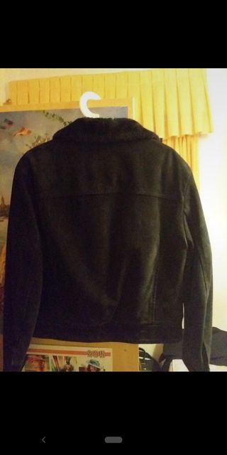 Chaqueta ante Mango negra