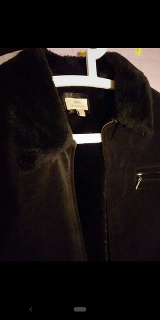 Chaqueta ante Mango negra