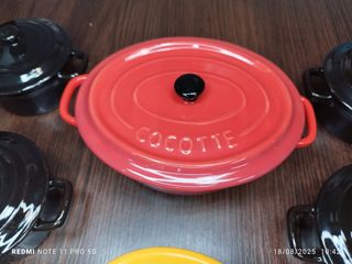 9 mini cocottes cerámica | Colores surtidos