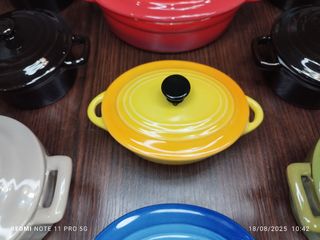 9 mini cocottes cerámica | Colores surtidos