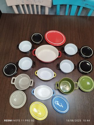 9 mini cocottes cerámica | Colores surtidos