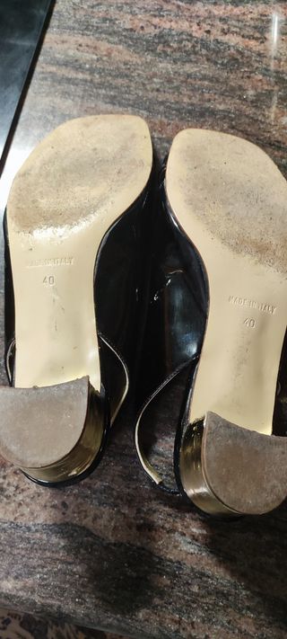 Sandalias Pucci Verdi charol negro