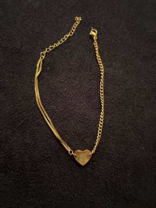 Pulsera corazón oro 9k