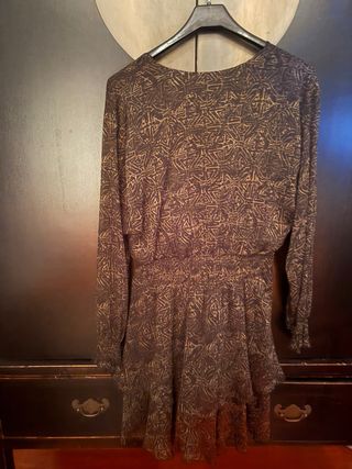 Vestido Zara M - Negro y dorado