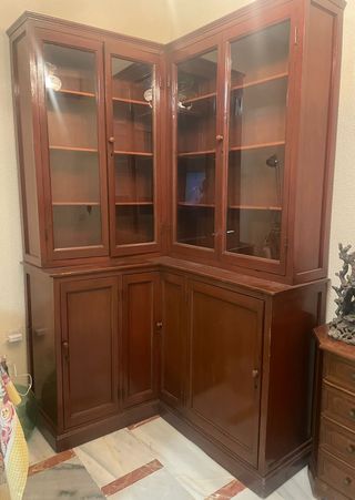 Mueble rinconera vintage de madera