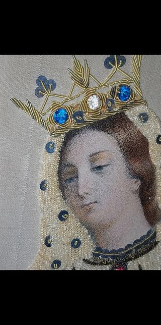 Cuadro Sg. XIX con joyas Santa Adelaida emperatriz