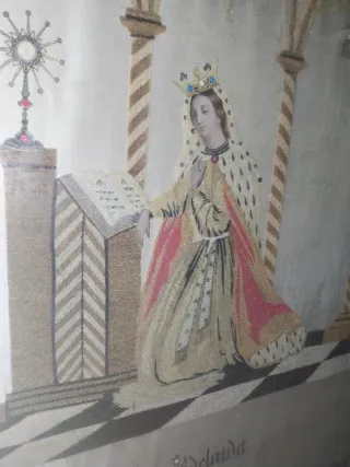 Cuadro Sg. XIX con joyas Santa Adelaida emperatriz