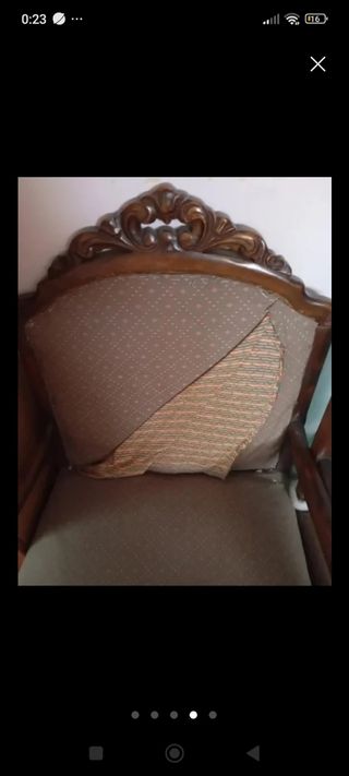 2 butacas antiguas roble tipo Zara Home