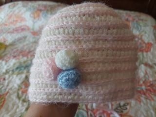 Gorro bebé lana vintage 