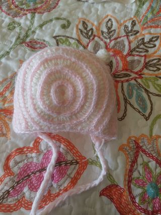 Gorro bebé lana vintage 