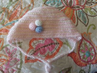 Gorro bebé lana vintage 