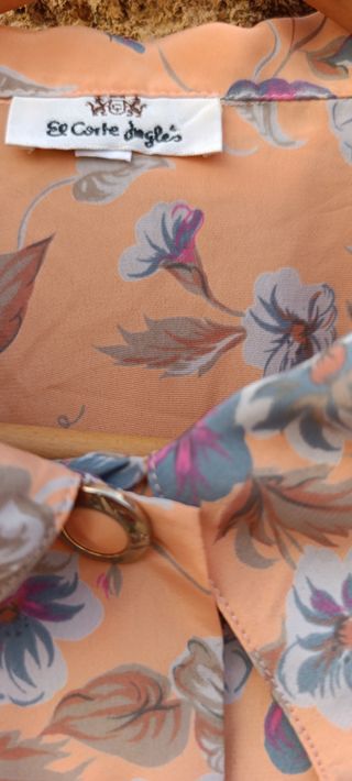 Blusa vintage floral naranja