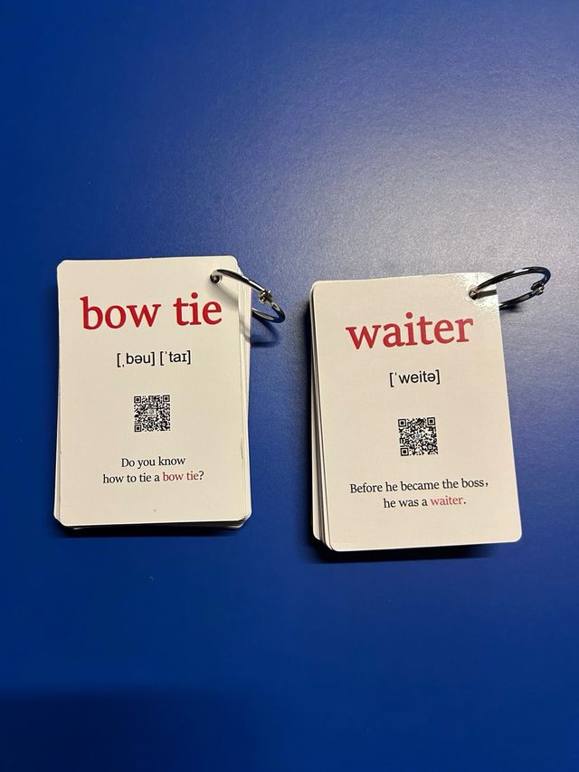 Flashcards inglés: profesiones y ropa