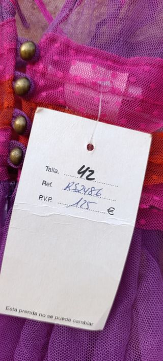 Vestido lencería vintage rosa-morado