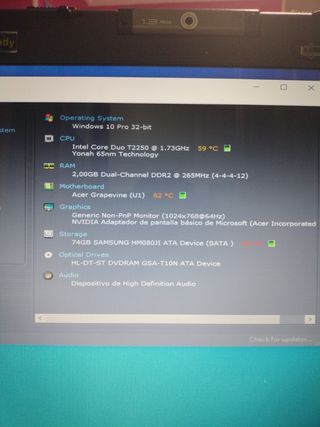 Portátil Acer Aspire 5610