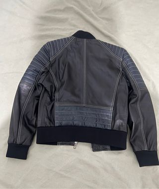Chaqueta cuero negra original de cuero de niños 