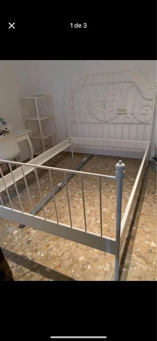 Cama blanca metal - Estructura