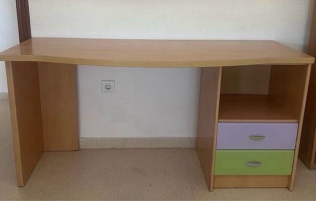 Escritorio madera infantil 2 cajones