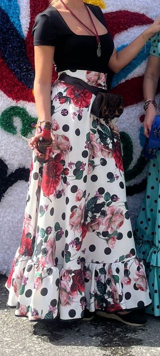 Falda Flamenca lunares flores