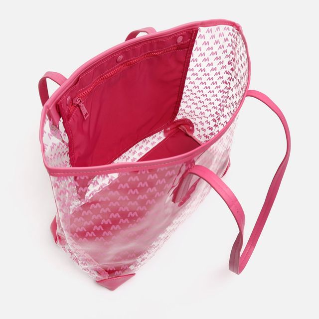 Bolso shopper trasparente estampado.