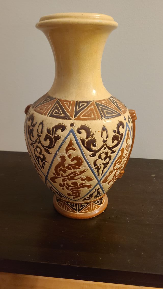 Jarrón vietnamita de Cerámica policromada